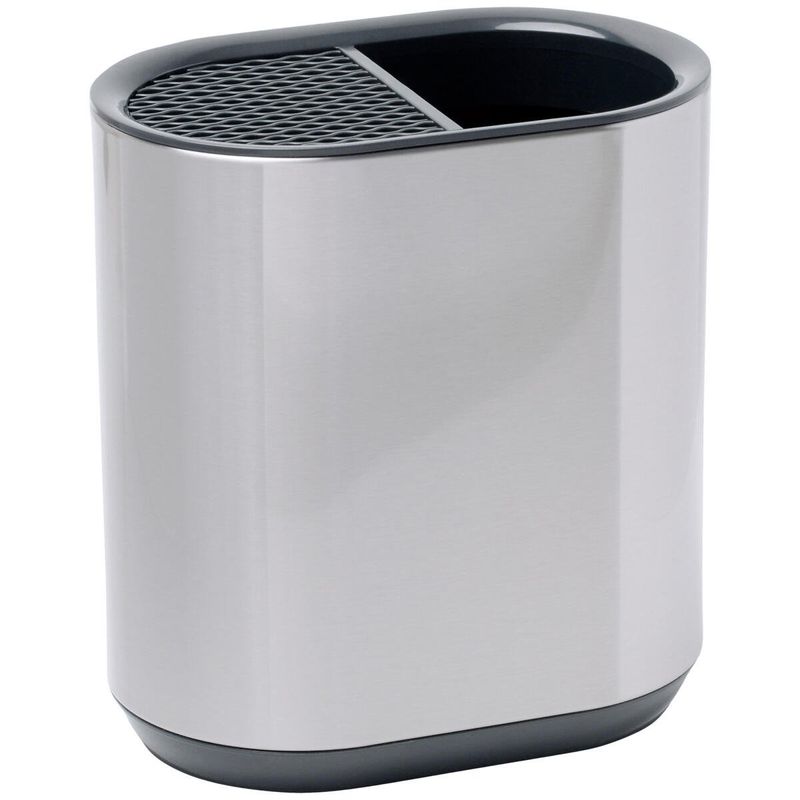 porta facas e utensílios mimo style em aço inox prata 8245