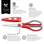 tesoura para cozinha mimo style vermelho 4527