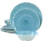 jogo de jantar latcor 12 peças gibson home indigo frost azul 130983.12