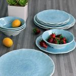 jogo de jantar latcor 12 peças gibson home indigo frost azul 130983.12