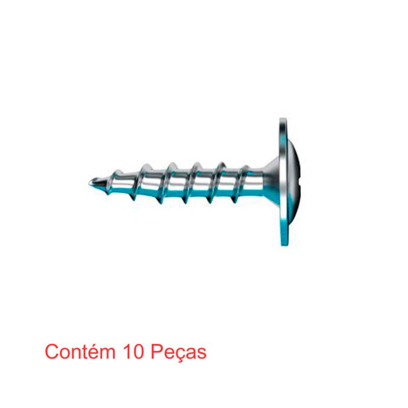 parafuso drywall sforplast agulha flangeado 4,2x13mm 10 peças (mp)