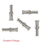 parafuso pitão 6 + bucha nylon com aba 6mm 5 peças - sforplast (mp)