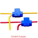 conector de derivação 0,75-2,5mm azul 6 peças - sforplast (mp)
