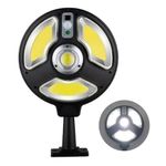 luminária solar ecosolis redondo tipo poste com sensor 84085