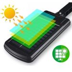 luminária solar ecosolis 20w sensor com placa poste soip 8 bf mini 12led