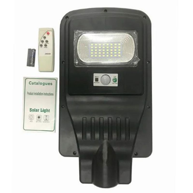 luminária solar ecosolis poste com sensor 50w eco-50-aaa