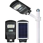 luminária solar ecosolis poste com sensor 50w eco-50-aaa