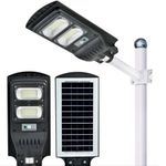 luminária solar ecosolis poste com sensor 100w eco-100-aaa