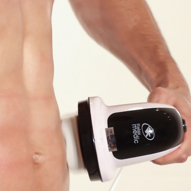 massageador portátil elétrico relaxmedic orbit branco