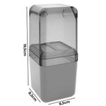 porta escova coza cube com tampa cinza frio e fumê 208770116
