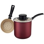 cuscuzeira tramontina turim 10cm 800ml antiaderente vermelho 20273710