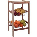 fruteira tramontina utilínea em madeira mista com 2 cestos 13559072