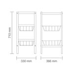 fruteira tramontina utilínea em madeira mista com 2 cestos 13559072