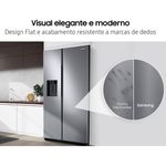 geladeira side by side samsung 602l 127v inox look rs60
