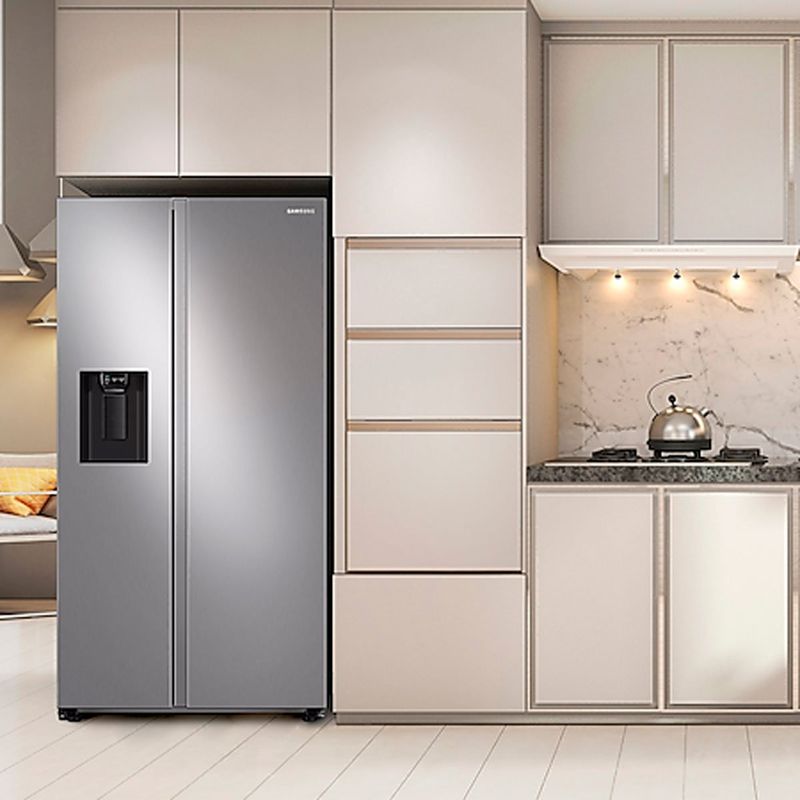 geladeira side by side samsung 602l 127v inox look rs60