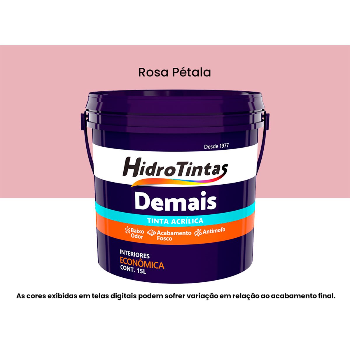 Tinta Acrílica 15L Fosca Rosa Pétala Hidrotintas | Bemol
