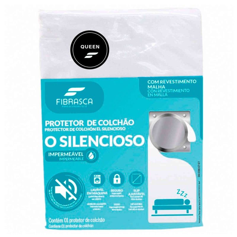 protetor de colchão silencioso impermeável fibrasca queen 9852