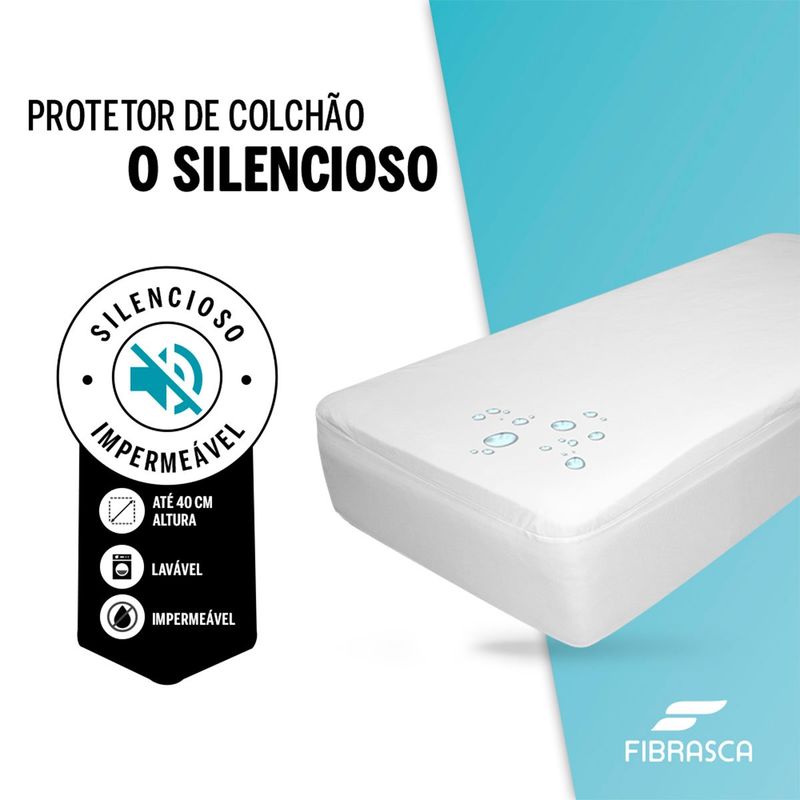 protetor de colchão silencioso impermeável fibrasca queen 9852
