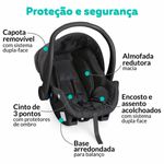 bebê conforto galzerano cocoon 0-13kg preto 8181bl