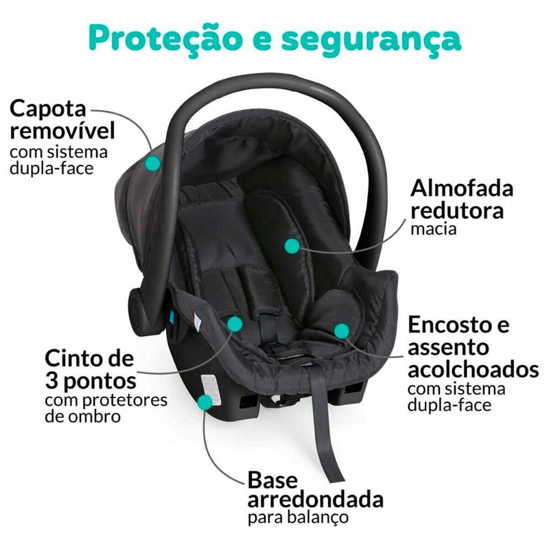 bebê conforto galzerano cocoon 0-13kg preto 8181bl