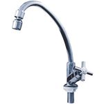 torneira de mesa para cozinha bica móvel cruzeta abs cromado civitt (mp)