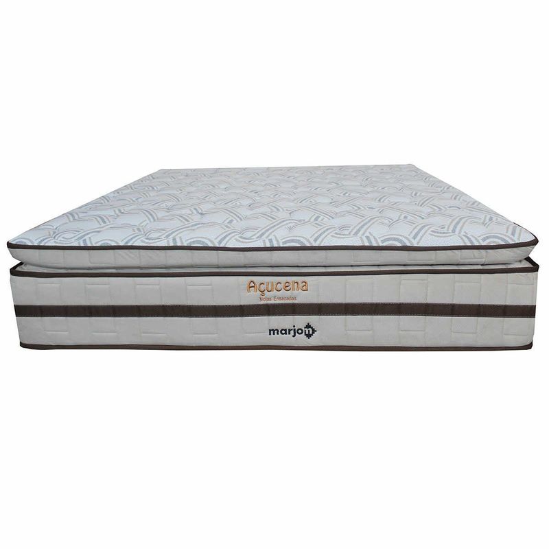colchão queen açucena mola ensacada bege marjom 35x158x198cm (mp)