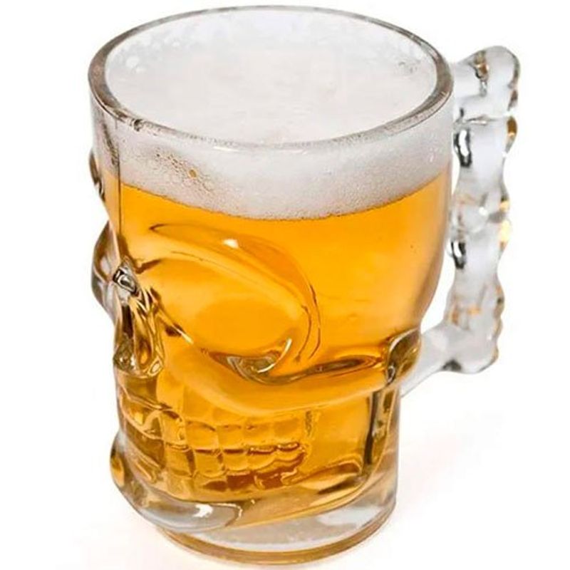 caneca de chopp vidro class home caveira 510 ml 1160