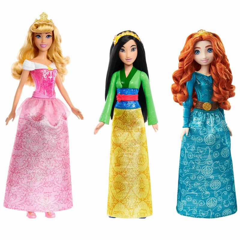 boneca mattel princesas saia cintilante sortido hlw02
