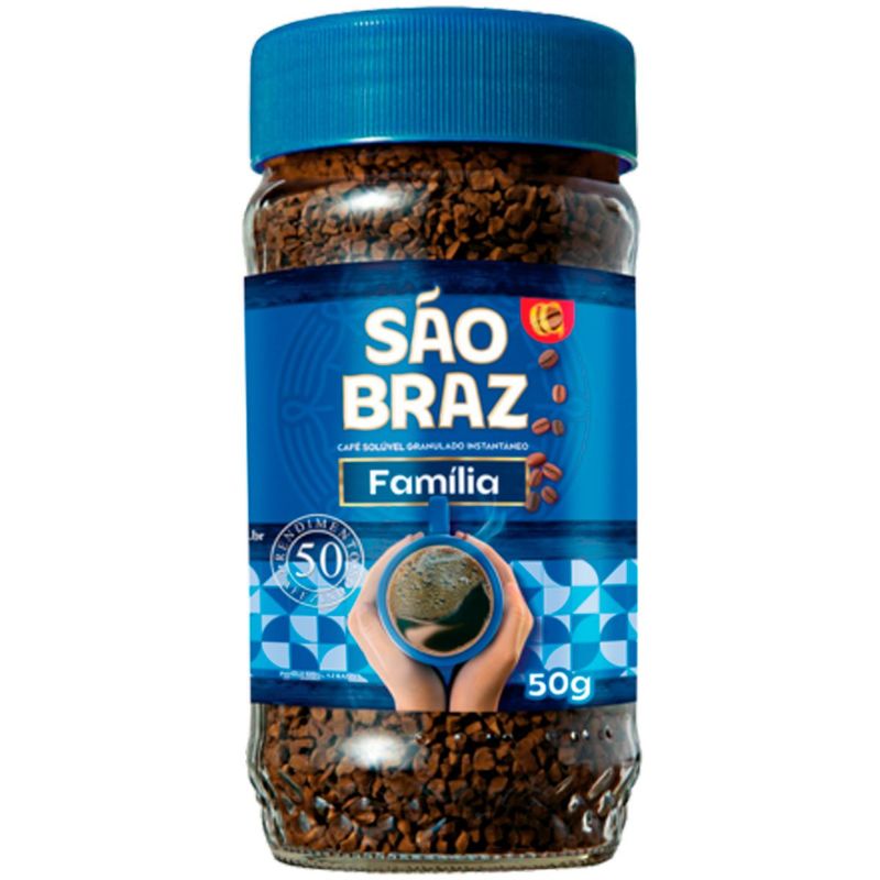 café solúvel família são braz vidro 50g