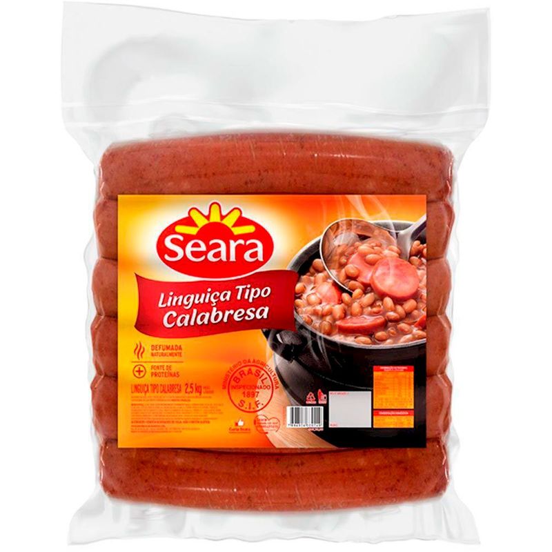 linguiça calabresa seara suína 2,5kg