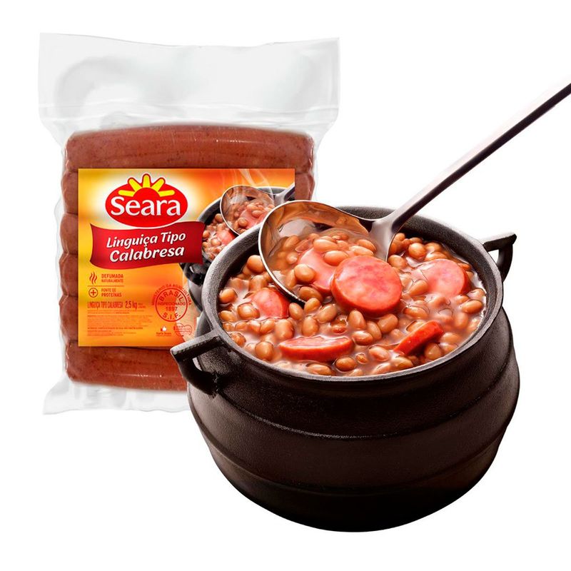 linguiça calabresa seara suína 2,5kg