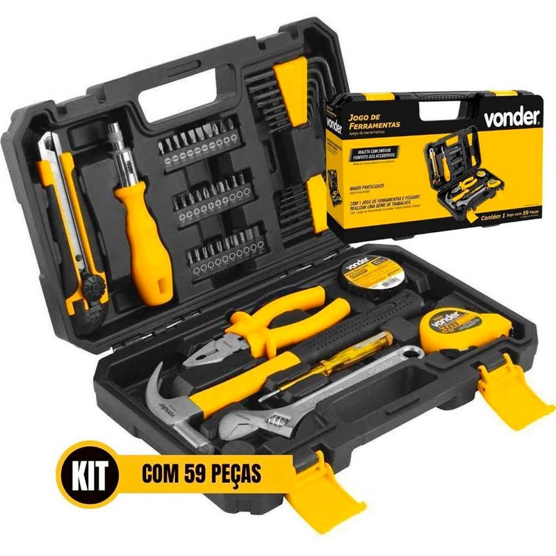 kit de ferramentas vonder 59 peças