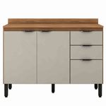 balcão de cozinha demóbile 2 portas amendola e nude 93241