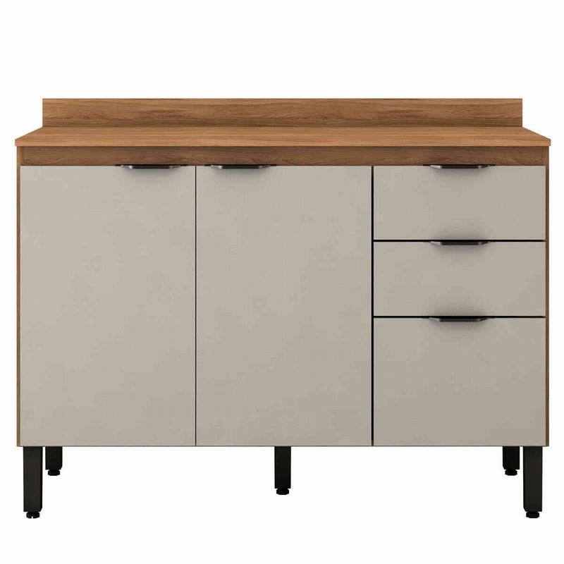 balcão de cozinha demóbile 2 portas amendola e nude 93241