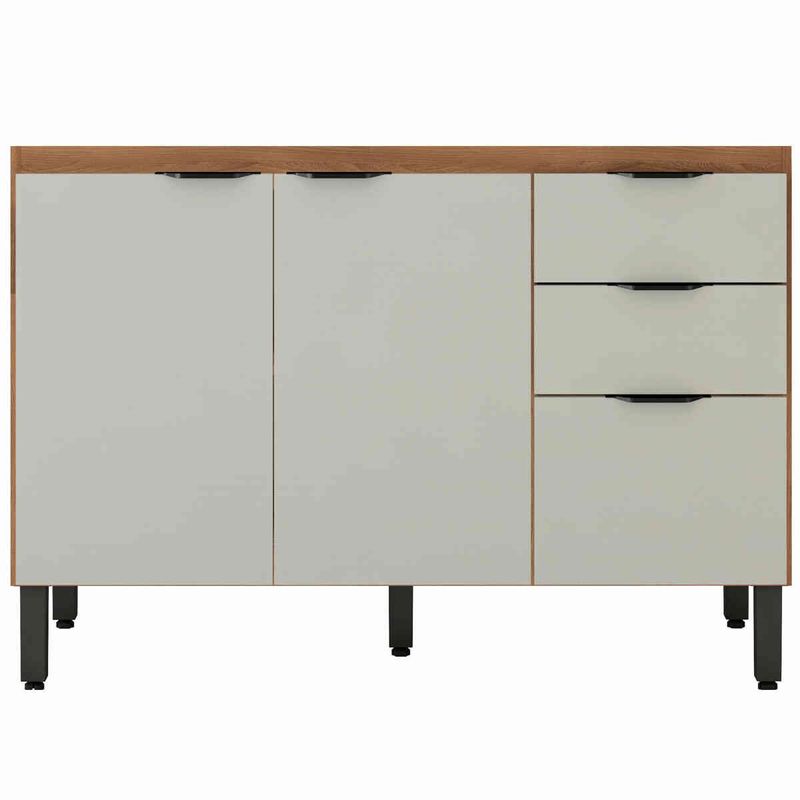 balcão de cozinha demóbile 2 portas amendola e nude 93241