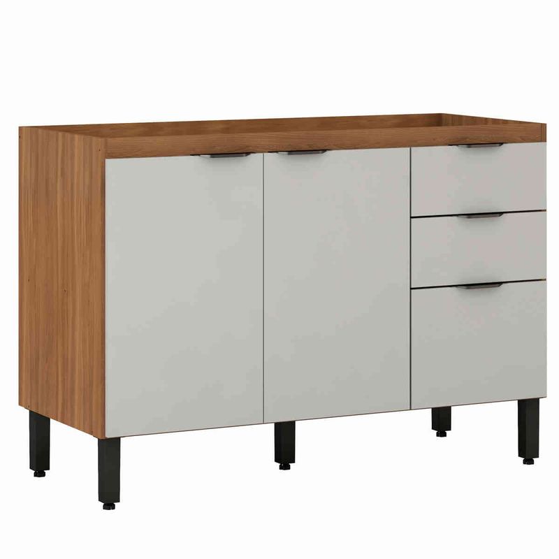 balcão de cozinha demóbile 2 portas amendola e nude 93241