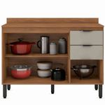 balcão de cozinha demóbile 2 portas amendola e nude 93241