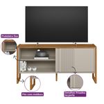 rack para tv até 55" linea gold brasil nature e off white