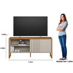 rack para tv até 55" linea gold brasil nature e off white