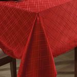 toalha de mesa dohler jacquard requinte retangular vermelho 140x210cm