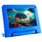 tablet multilaser kid pad 64gb azul tela 7" câmera 2mp 4gb ram nb410