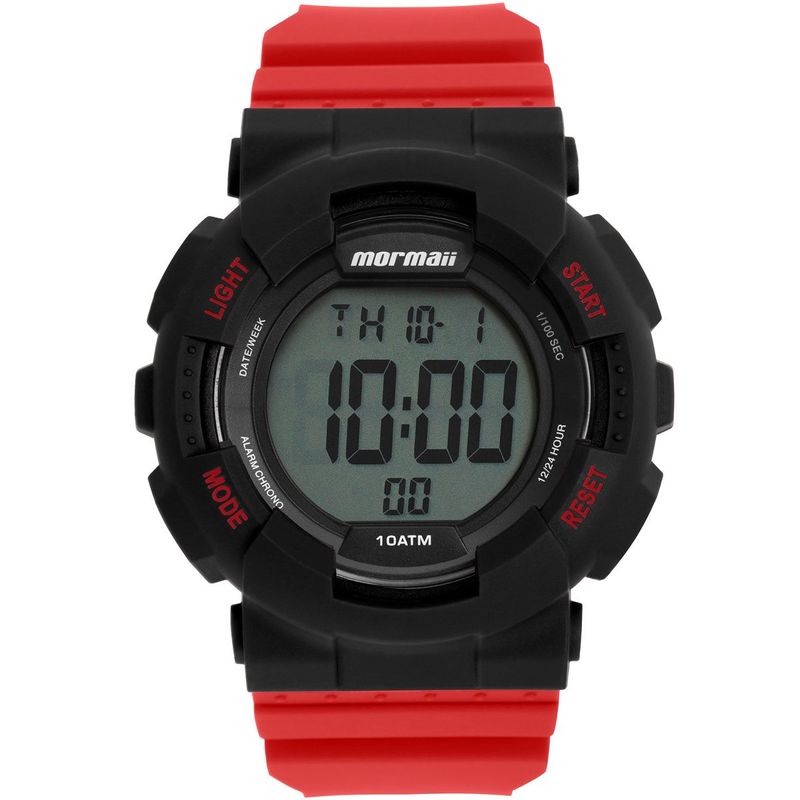 relógio masculino mormaii vermelho mo3415ae/8r