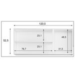 armário aéreo bertolini evidence 3 portas branco 7009670