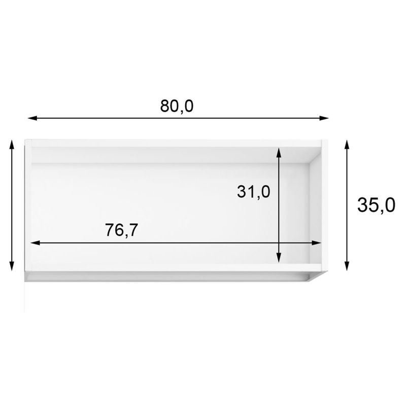 armário aéreo bertolini evidence 2 portas branco 7004670
