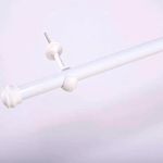 conjunto 5 peças varão para cortina garfox 1,5m branco
