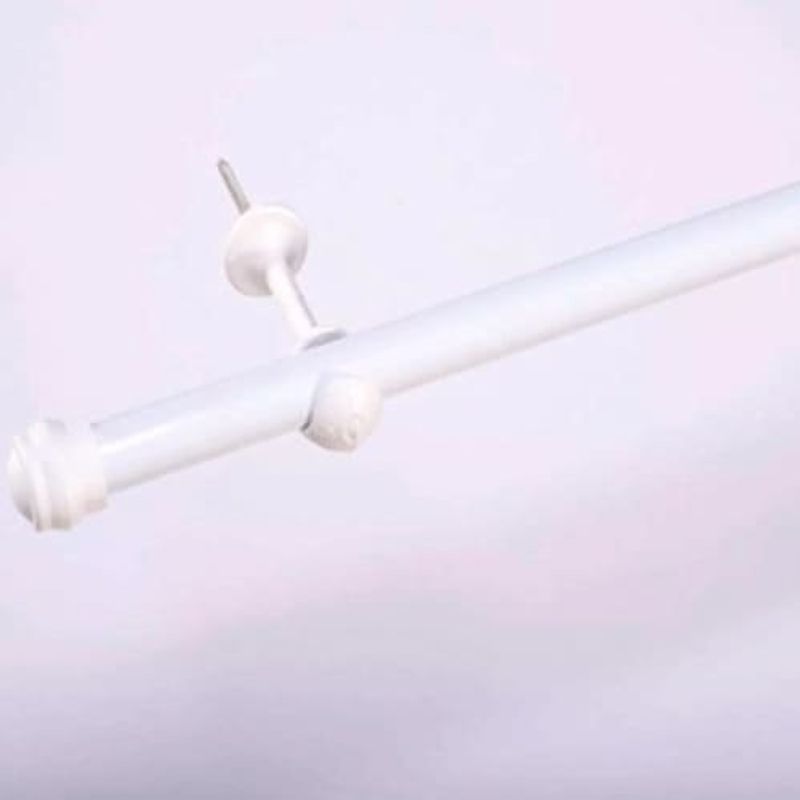 conjunto 5 peças varão para cortina garfox 1,5m branco