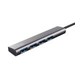 hub trust halyx usb-c 4 portas usb-a alumínio 24948