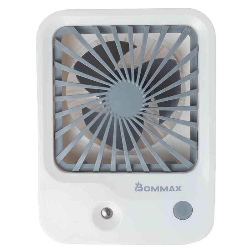 ventilador portátil bommax com umidificador bm-a158 branco e cinza (mp)