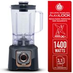 liquidificador arno power max autolock 1400w 3,1l cinza ln81