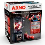 liquidificador arno power max autolock 1400w 3,1l cinza ln81